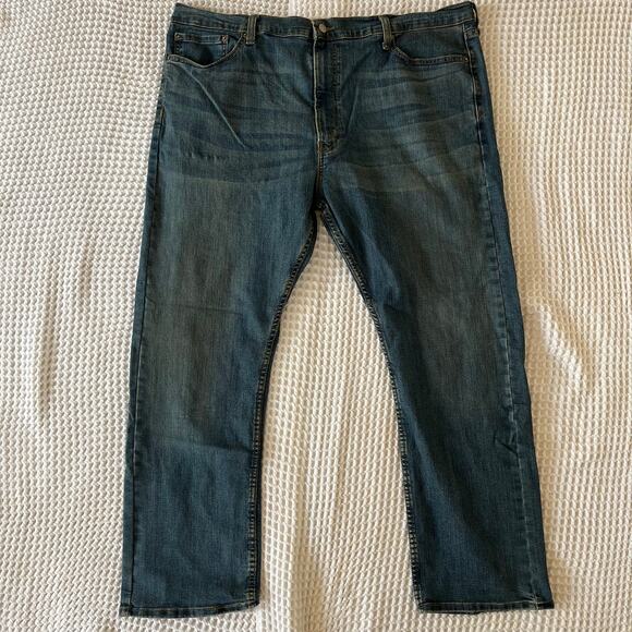 Signature Levi's S51 Straight Fit Jeans Men’s 42x30 Blue Medium Wash Denim - Picture 1 of 8